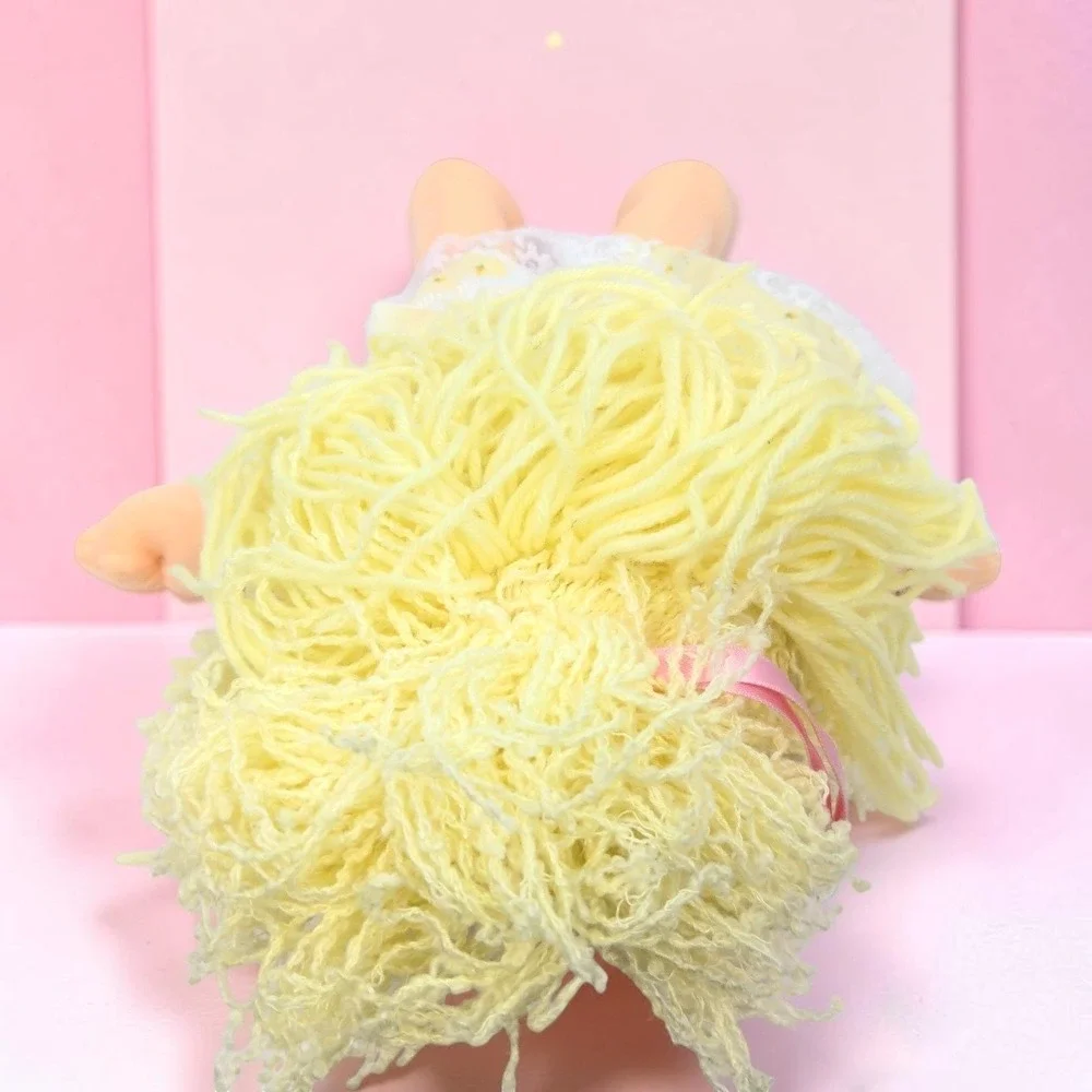 VTG 90s Hasbro Cabbage Patch Kid Doll 1990 1st Ed Blonde Yarn Hair Blue Eyes CPK